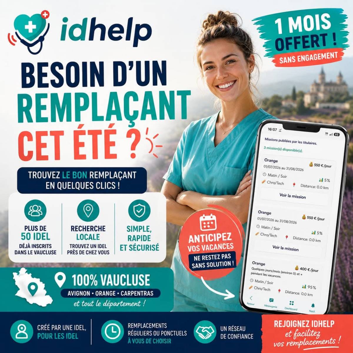 Besoin d'une infirmière remplaçante pour vos vacances.....